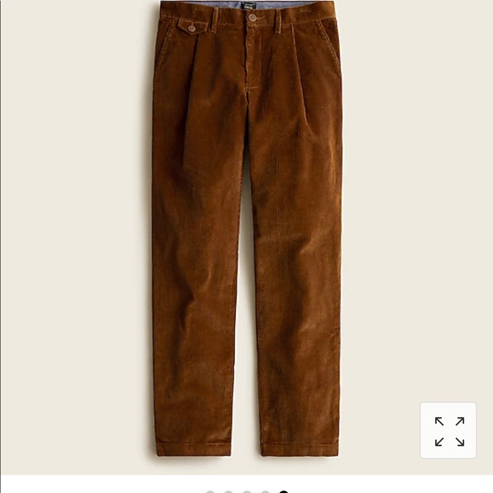 Single-pleat 10-wale corduroy pant - J. Crew NWT